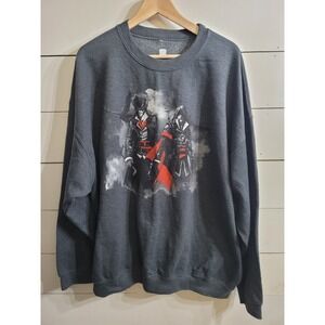 Assassins Creed Mens Sweatshirt Crewneck Lvl Up Loot Crate Exclusive 2X Gray